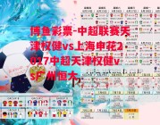 博鱼彩票-中超联赛天津权健vs上海申花2017中超天津权健vs广州恒大